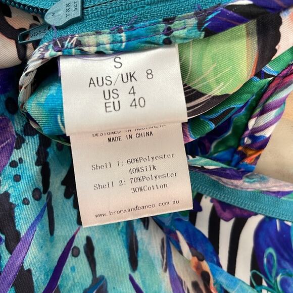 Bronx and Banco Selma Strapless Fringe Ruched Draped Mini Dress Size Small - Picture 11 of 11